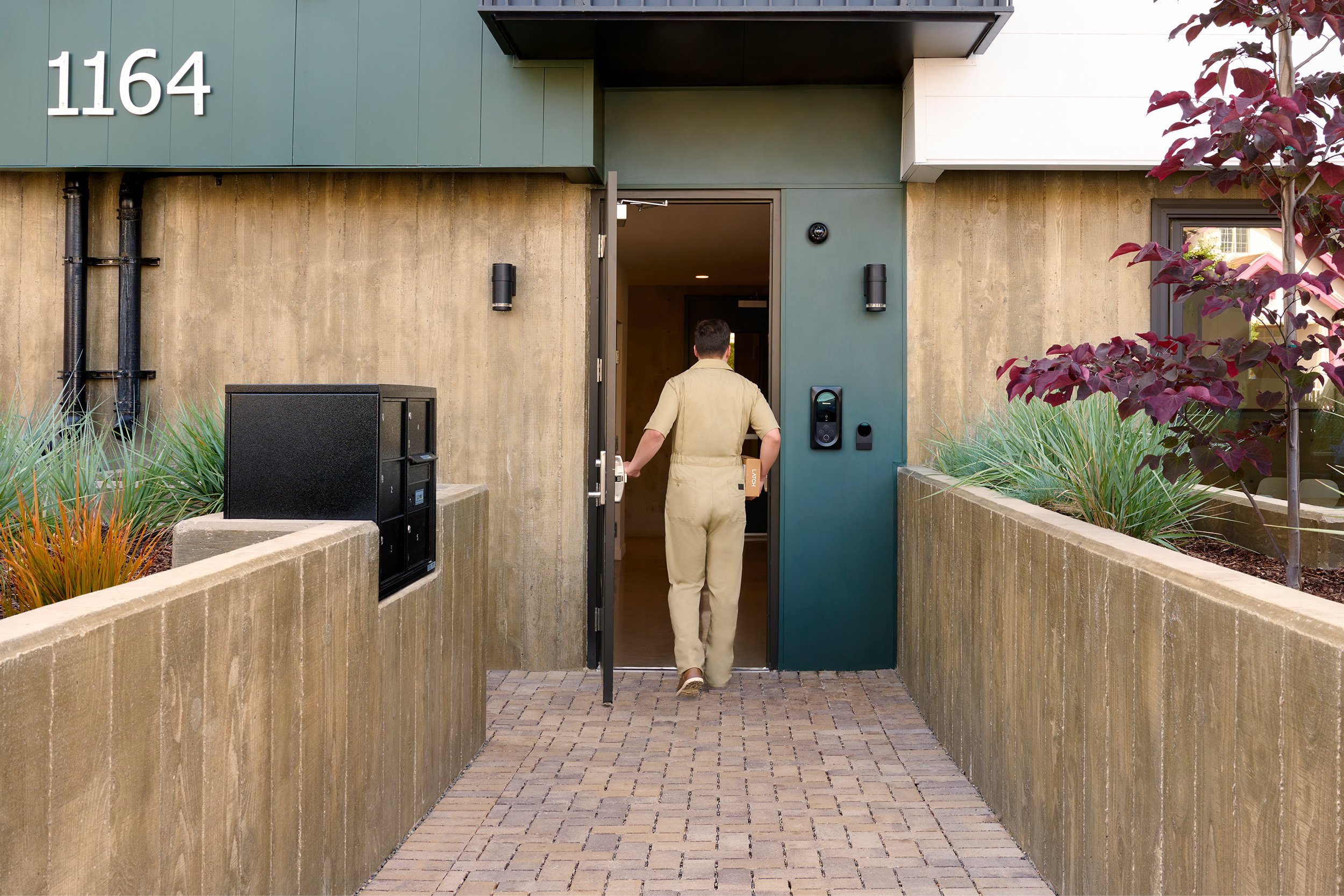 Salto mobile-credential entry at front door